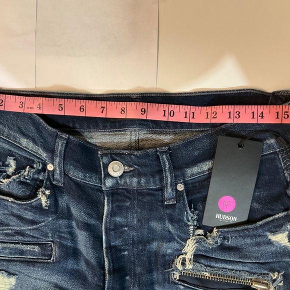 Hudson Los Angeles The Blinder Biker Blue Jeans - NWT - Size 32 - Picture 2 of 10